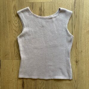 Vintage Lavender Angora Blend Knit Tank, S